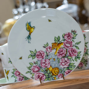 Fine bone china floral coupe plate Emmas Kitchen Longleat gifts