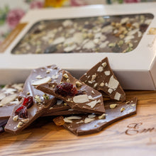 Load image into Gallery viewer, Milk chocolate bar fruit and nut chocolate gift box Emmas Kitchen longleat shop