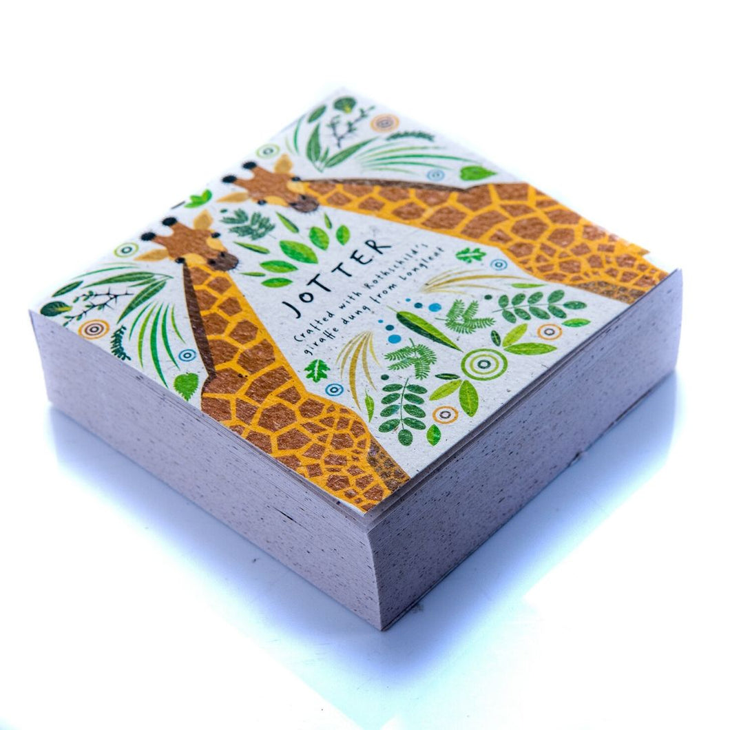 Square Jotter Block Giraffe Poo Paper Collection Longleat shop