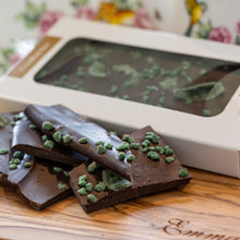 Load image into Gallery viewer, Best dark chocolate bar vegan chocolate mint flavour Emmas Kitchen Longleat shop