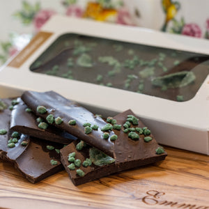 Best dark chocolate bar vegan chocolate mint flavour Emmas Kitchen Longleat shop