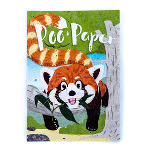 Kids A6 Postcard Red Panda Poo Paper Collection longleat shop