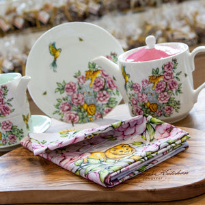 Floral Tea towel vintage kitchenware Emmas Kitchen Longleat
